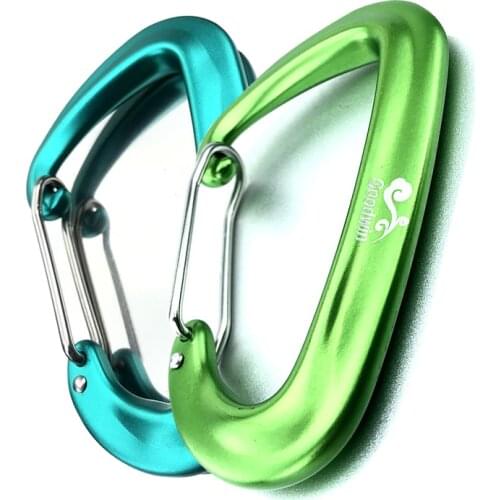 4PCS/Set Durable 12KN D Carabiner Key Aluminum Wire Spring Clip Locking Backpack Hammock Camping Hiking Climbing Equipment