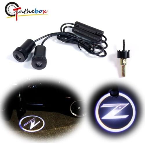 Gtinthebox 3D Solid Ghost Shadow Projector Z Logo LED Laser Lights Door Step Light For Nissan Fairlady Z Z34 Door Welcome Light