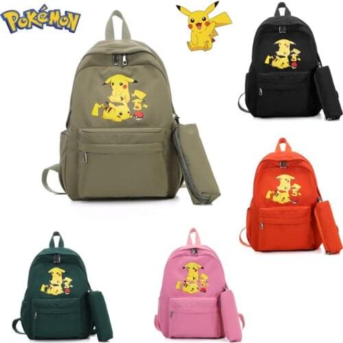 Pokemon Pikachu Student Backpack Waterproof Fabric Ultra-light Burden Waterproof School Bag Essential Supplies for School