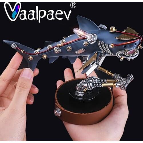 Mutant Shark Dinosaur Hippo 3D Iron Metall Puzzle Action Figure DIY Assemble Puzzle Building Blocks Model Toy for Men Cool Robot