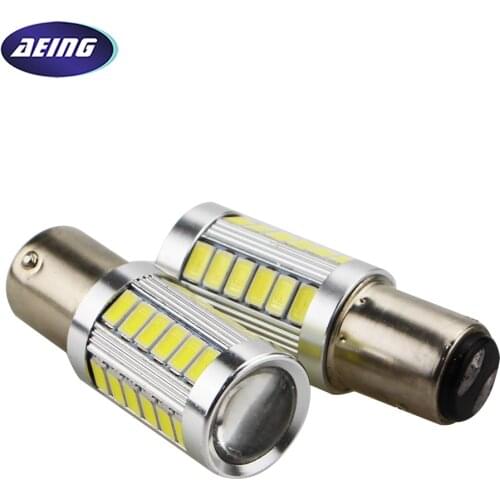 AEING 2pcs S25 1157 bay15d P21/5W LED Bulb Car 12V Stop/Tail/Rear/Brake/Reverse Light Bulbs Xenon White Red Amber Colors