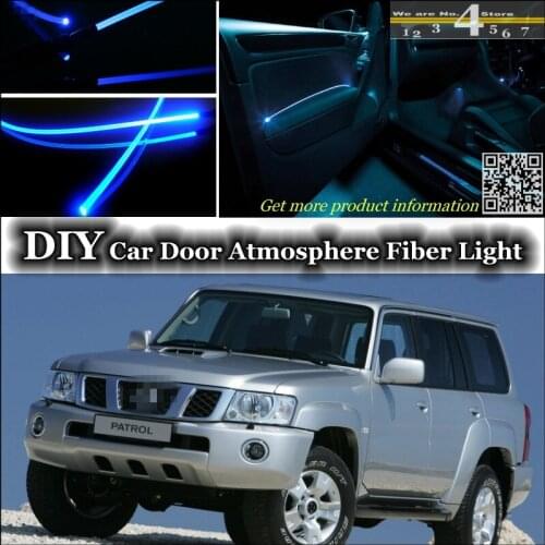 Interior Ambient Light Tuning Atmosphere Fiber Optic Band Lights For Nissan Patrol Inside Door Panel illumination