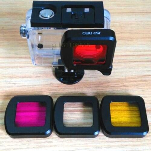 SJCAM SJ8 UV CPL Filter Waterproof Case/Shell Lens cap Housing/Diving UV red/Cover for Sj8 Plus/Pro Action Camera Accessories