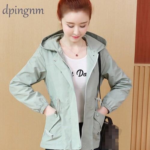 Women Basic Jackets Female Zipper Pockets Casual Long Sleeves Coats Autumn Hooded Jacket Two Tone Windbreaker Jacket