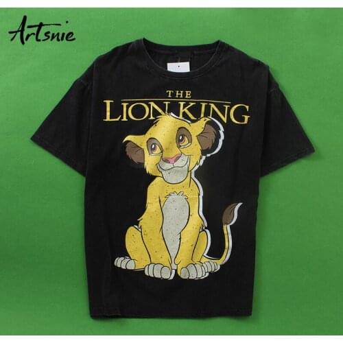 Artsnie animal cartoon print women t shirt o neck short sleeve casual streetwear tees tops summer 2019 dark gray t-shirts femme