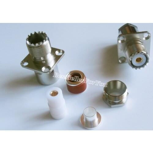 1Piece UHF SO239 Jack Female Flange /Panel Mount Connector Clamp LMR400 RG8 RG214