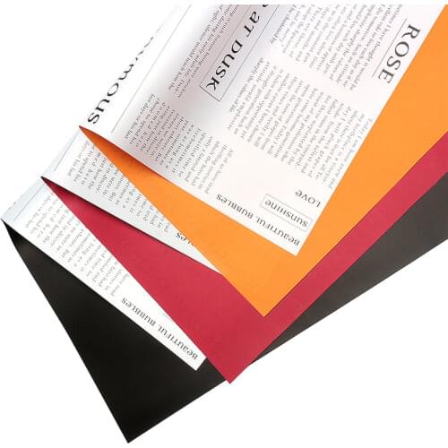 20pcs Korean Style Shiny Glittering Waterpproof Flower Wrapping Film Solid Color Gift Wrapping Paper