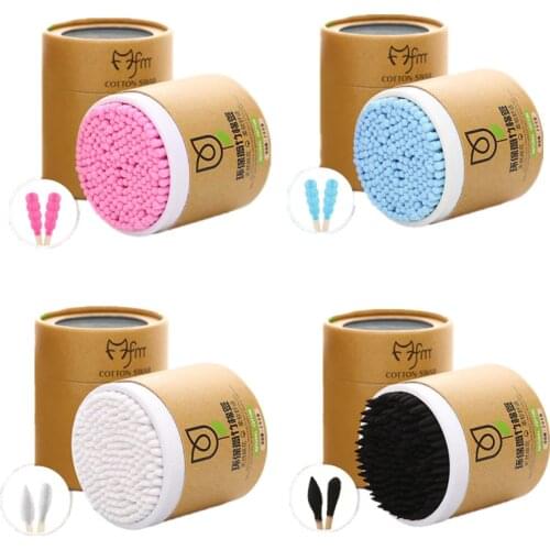 200pcs/Box Bamboo Cotton Swab Wood Sticks Soft Cotton Buds cleaning of ears Tampons Microbrush Cotonete pampons health beauty