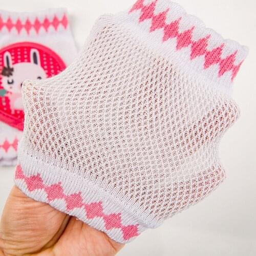 0-3 Years Two Groups Summer Mesh Babies Knee Protector All cotton Breathable crawl And baby Leg warmers 4pcs