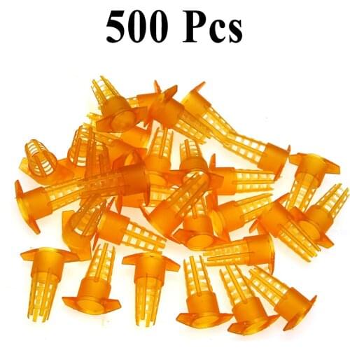 500PCS Wholesale Beekeeping Bee Queen Cage Protective Cover Larva Rearing Plastic Honeycomb Cages Cell Protection Cap Supplies
