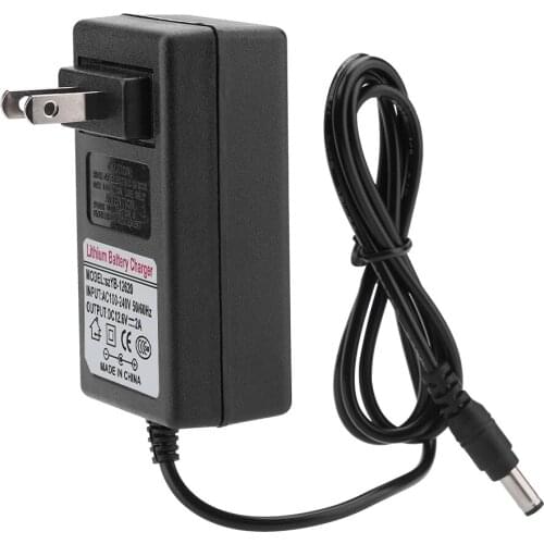 DC 12.6V 2A Power Supply Adapter Replacement Charger for Lithium-ion Battery 100-240V US Plug