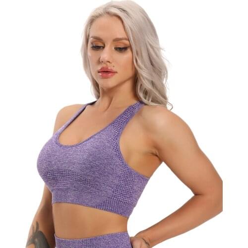 Seamless Yoga Top Fitness Womens T-shirts Workout Sports Bra Backless Yoga Vest Gym Running Sport Bra Shirts Solid Tank Top