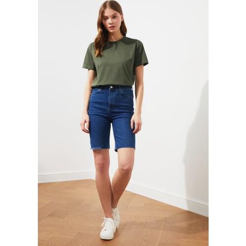 Trendyol Basic Midi Denim Shorts TWOSS20SR0327