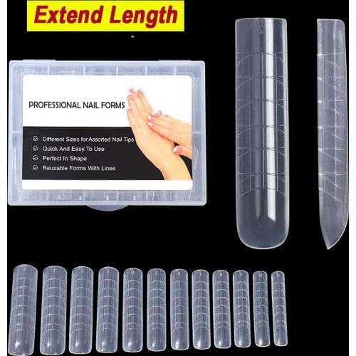 Quick Building Mold False Nail Dual Forms Finger Extension Mold Acrylic Gel UV Builder Gel Nails Manicure Tool For Nail Art