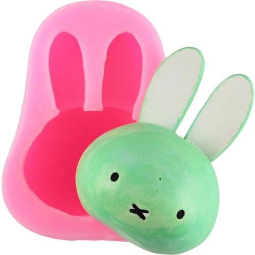 Rabbit Silicone Mold Cake Border Fondant Mould Easter Cupcake Topper Cake Decorating Tools Candy Clay Chocolate Gumpaste Molds