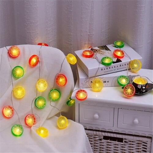 Festoon Led lights Garlands Lemon Fairy Light Decor Length 3m 6m For Home Room Wedding Party Holiday Light Christmas Decoration