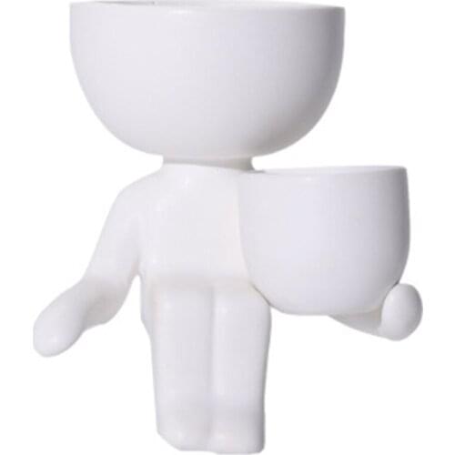 Imitation Human Shaped Ceramic Flowerpot Small Succulent Planter Planting Pot Flower Pots for Mini Plant