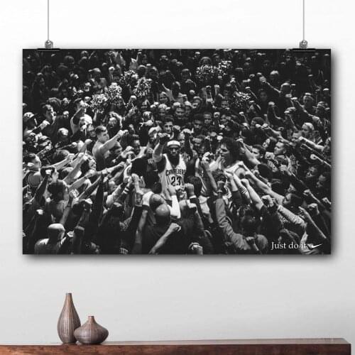 King James Basketball Sport Wall Art Painting LeBron James Advertising Poster Canvas Print For Home Room Decor