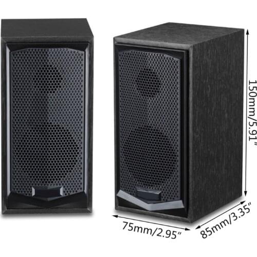 Speaker Bookshelf Wired Speaker Sound System Wood Music Speakers For Phone Computer Soundbar