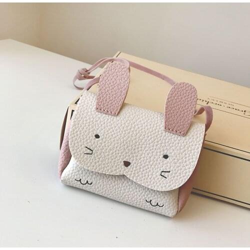 Girl Coin Purse bag PU Leather Children Wallet Box Bag Cute Rabbit Mini Money Bag Baby Crossbody Wallet