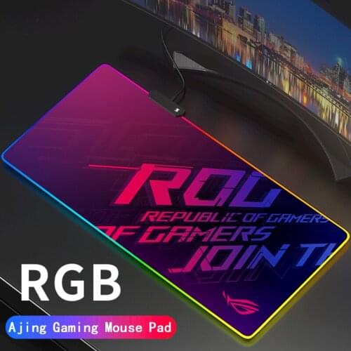 Custom DIY Pattern ROG Gaming RGB MousePad Large Republic of Gamers Locking Edge Speed Gamer LED Mouse Pad Soft Laptop Mat