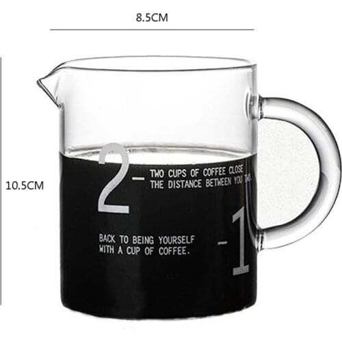 400ml Straight Coffee Mug With Handle MugsThickened Heat-resistant Glass Cup Graduated Measuring Cup Milk Tea Drinkware Cup