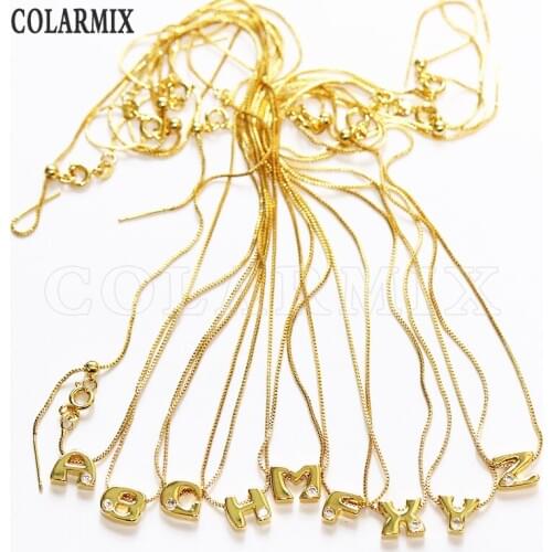 20 strands letters necklace fashion alphabets necklace adjustable necklace jewelry for women choose letters in message 51067