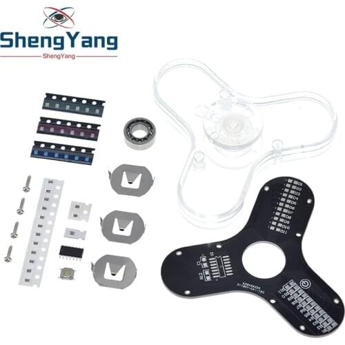 TZT Electronic Diy Kit Fingertip Gyro LED Manufacture Kit Fun Welding Diy Kt RG550 Alleviate Fatigue Loosen Body And Mind
