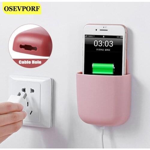 Wall-Mounted Storage Box Remote Control Storage Organizer Case Phone Cosmetic Gadgets Holder Kitchen Bathroom Sticker Stand Rack