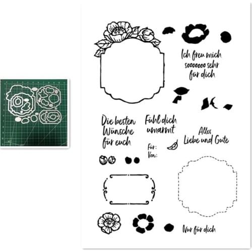 German Metal Cutting Dies and Clear Stamps Stencil For Scrapbook DIY Card Photo Album Embossing Crafts Dies 2021