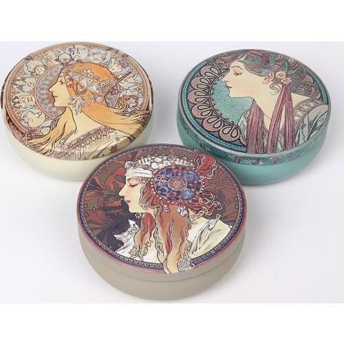 Multi-Style Printing Portable Round Tea Sugar Coffee Storage Box Tin Box Kitchen Flower Drawing Style Mousse Cake Packaging Gift