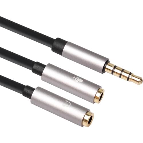 With Identification Resistance CTIA Standard 3.5mm One Male to Two Female Mobile Phone Headset Microphone Splitter