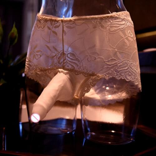 Sexy Men Lace COCkRing G-string U Convex Pouch G-string Lace Sheer See Through Sexy Thong Open Crotch Gay Wear Plus Size F12