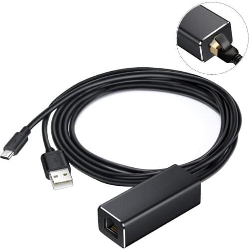 10/100 Mbps Network Adapter Micro USB 2.0 to RJ45 Network Card Adapter Ethernet Adapter for Fire TV Google Chromecast