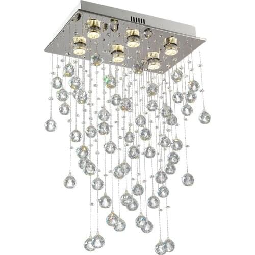 Modern Long LED Living Room Crystal Chandelier Lighting Indoor Fixtures, Stairs, Display CabinetsBedroomsWine CabinetChandelier