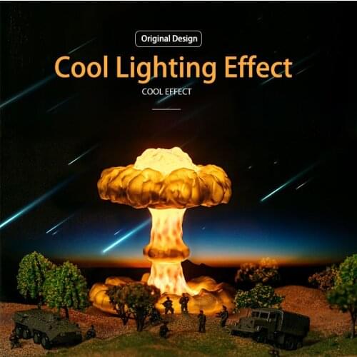 New 3D Explosion USB Led Desk lamp Dimmable Mushroom Cloud Lamp Cotton Childrens Gifts Room Decoration Novelty Night Lamp