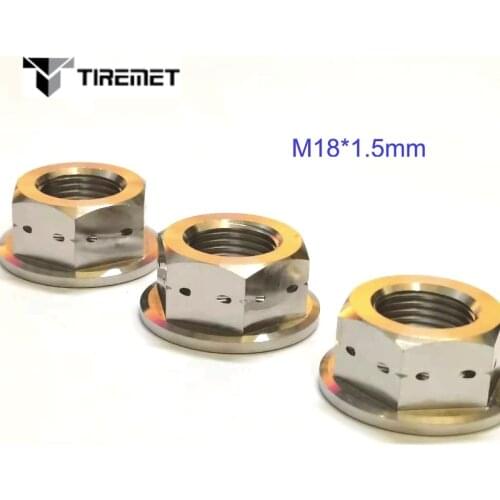 Tiremet M18 *1.5mm Titanium Flange Nuts for Bicycle Motorcycle Car