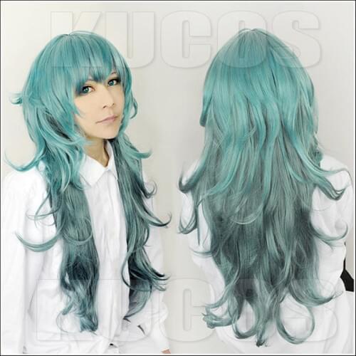 Tokyo Ghoul Sen Takatsuki Eto 80cm Long Green Ombre Heat Resistant Cosplay Costume Wig