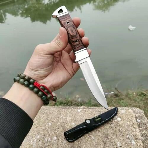 Outdoor Straight Knife 5CR13 Stainless Steel Aluminium Handle Hunting Tactical Knife Multifunctiona Tool