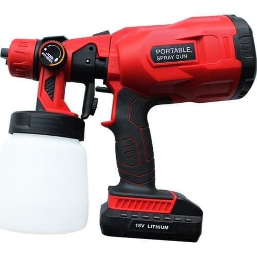 18V Electric Cordless Spray Gun 800ml Household Paint Sprayer High Pressure Flow Control Easy Airbrush Spraying Power Tools