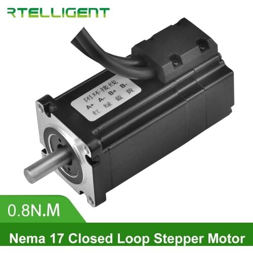Rtelligent Nema 17 42A08EC 0.8N.M 2.8A 2 Phase Hybird CNC Closed Loop Stepper Motor Easy Servo Motor Step-servo with Encoder