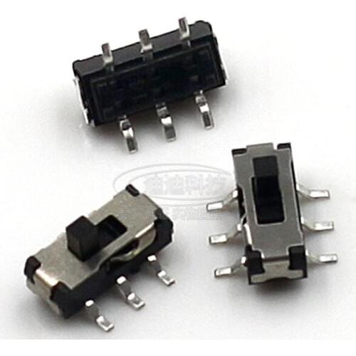 20pcs MSS22D18 MINI Miniature SMD Slide Switch 2P2T 6Pin for DIY Electronic Accessories