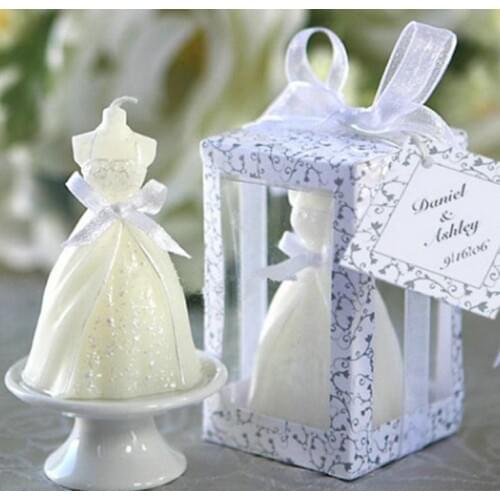 200pcs wedding dress candle favor gifts party favor wedding gifts for guest wedding souvenirs birthday gifts SN1683