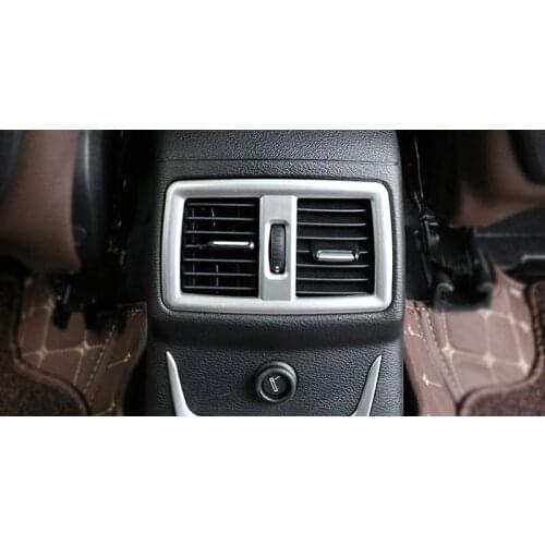 ABS Chrome Rear Air Conditioning Vent Decorative Frame Air Outlet Trim 3D Sticker for BMW X1 f48 2016-2019 Car Accessories