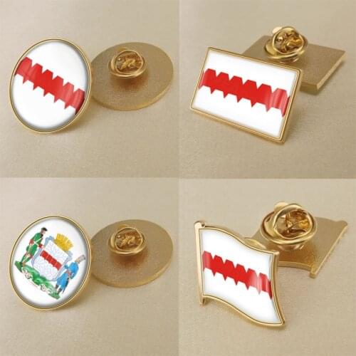 Coat of arms of Omsk Flag Lapel Pins/Broochs/Badges