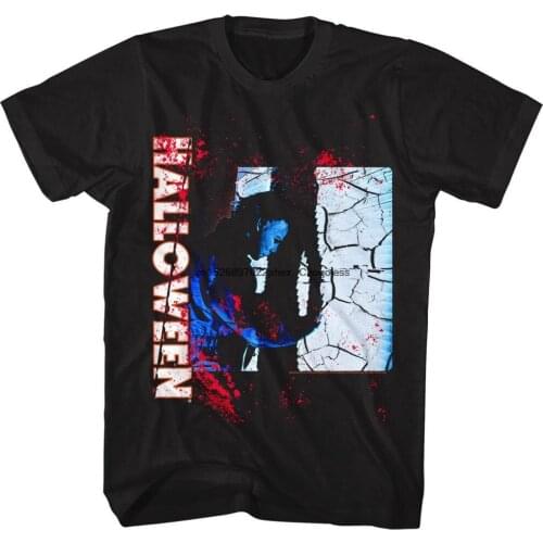 Halloween Michael Myers Breaking Glass Black Shirts
