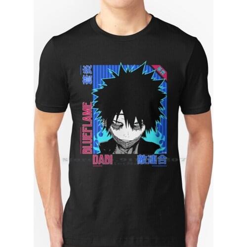 Dabi M.h.a. T Shirt 100% Pure Cotton Dabi Blueflame Villain Boku No Hero Kai Chisaki Lemillion Izuku Midoriya Katsuki Shoto
