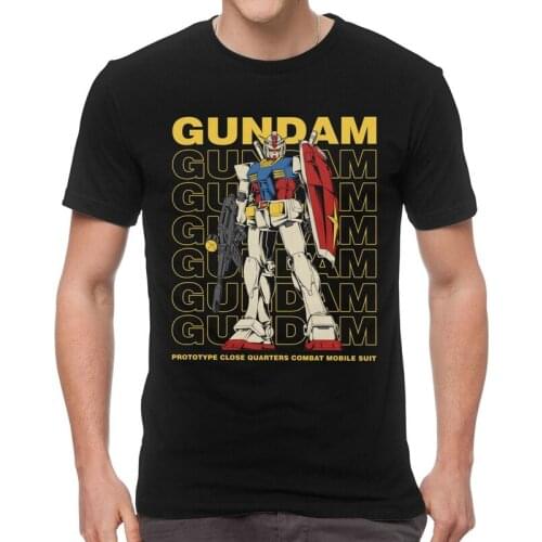 Retro Gundam RX 78 T-shirt Men Streetwear T Shirt Short Sleeve Cotton Anime Mech Robot Manga Mecha Japan Harajuku Gunpla Tshirt