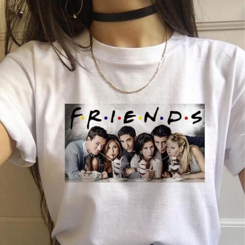 Friends tv show t shirt Clothing 2019 korean tshirt 90s women female top tee shirts Graphic t-shirt Girl kawaii summer Korean