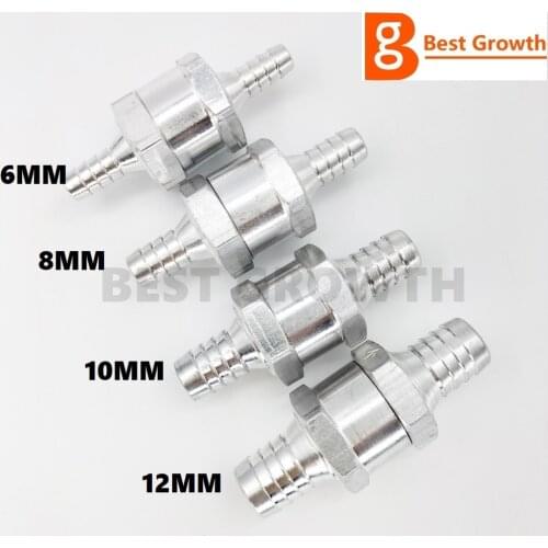 HOT SALE 6MM 8MM 10MM 12MM Check Valve Valves Aluminium Alloy Fuel Non Return For Car Boat Marine Outboard HIGH QUALITY